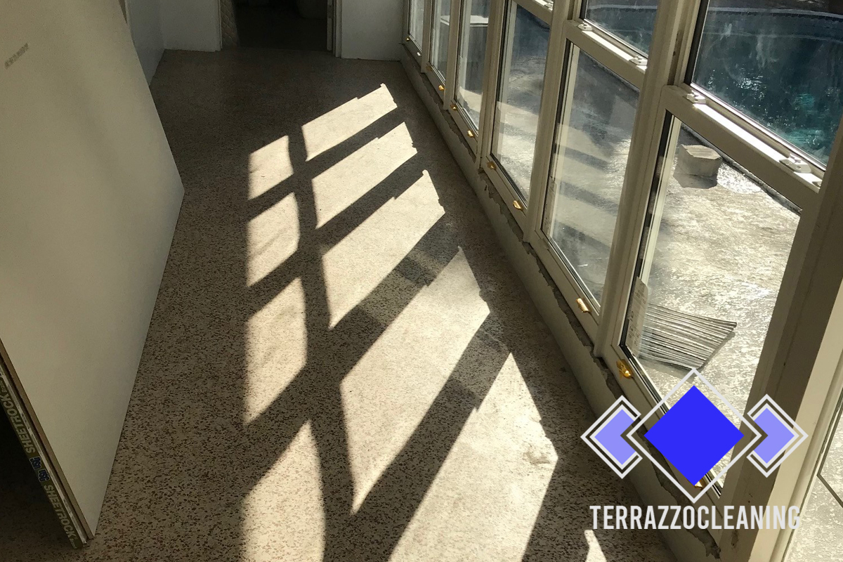 Terrazzo Tile Floor Restoration Process Fort Lauderdale